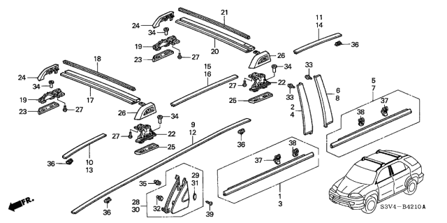 2005 Acura MDX Screw, Tapping (4X16) Diagram for 93903444J0