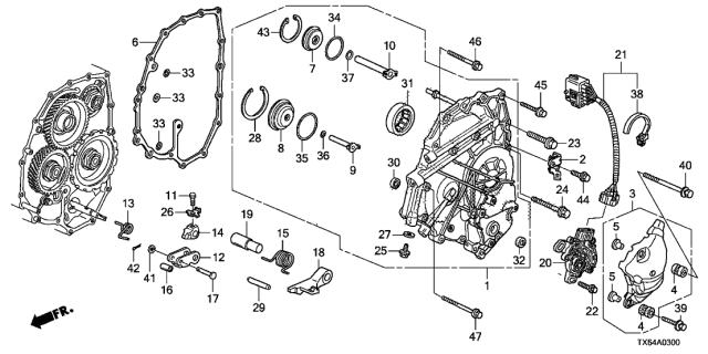 2013 Acura ILX Bolt, Flange (6X18) Diagram for 90001RLJ000