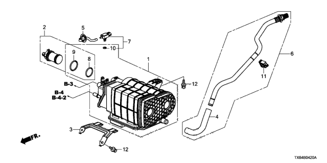 2017 Acura ILX  Tube A, Drain Diagram for 17372TR0A01