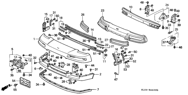 1999 Acura NSX Nut, Pop (6MM) Diagram for 90306SL0013
