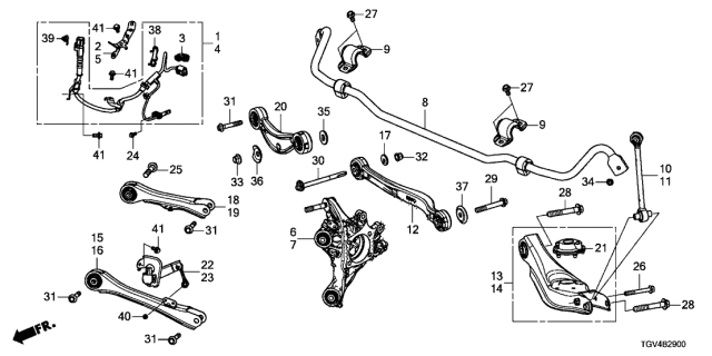 2021 Acura TLX  NUT (10MM) Diagram for 90306TGVA00