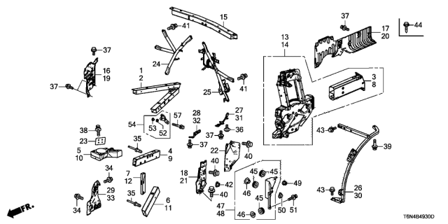 2020 Acura NSX  Nut-Washer (6MM) Diagram for 90222SB4000