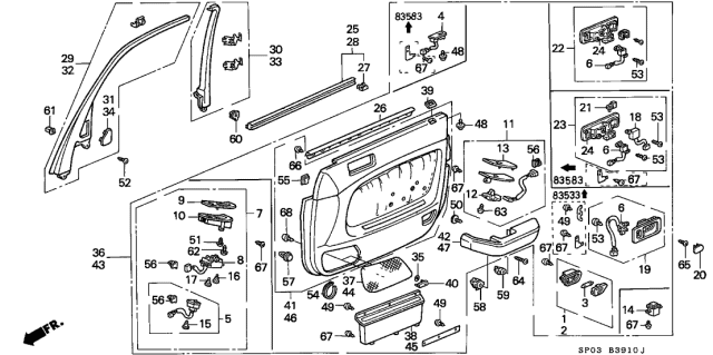 1993 Acura Legend  Screw, Tapping (3X8) Diagram for 9390122120