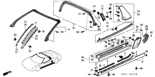 2003 Acura NSX  Screw, Tapping (5X1) Diagram for 90128SL0003