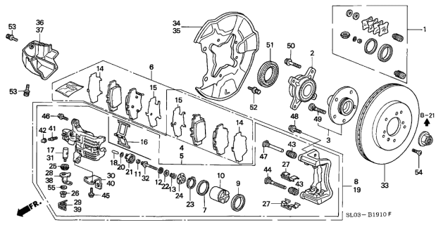 1993 Acura NSX  Shaft A Diagram for 43228SD2933