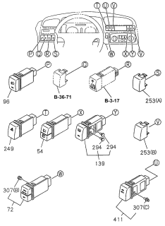 1998 Acura SLX  Bulb, Mirror Heater Switch (Amber) Diagram for 8971024400