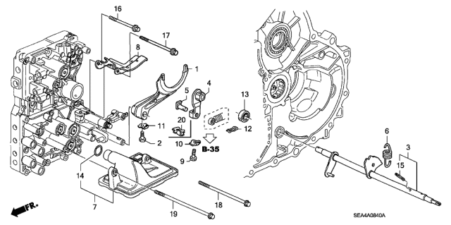 2005 Acura TSX  Pin, Snap (8MM) Diagram for 90705PFF300