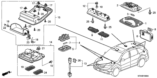 2009 Acura MDX  Clip Diagram for 83254SEPA01