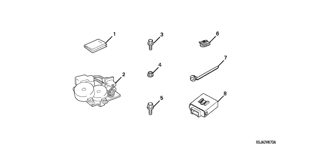 2005 Acura RL Buzzer, Back-Up Sensor Diagram for 08V67S9V1M004