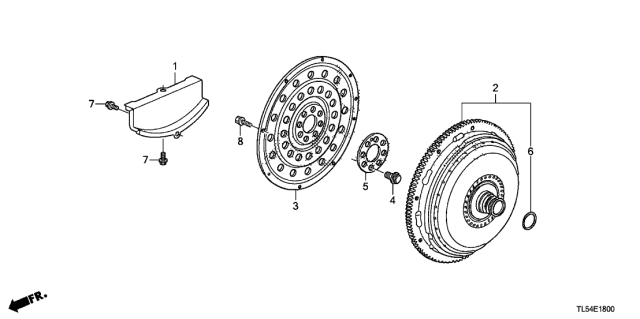 2011 Acura TSX Cover, Clutch Case Diagram for 21350PRB000