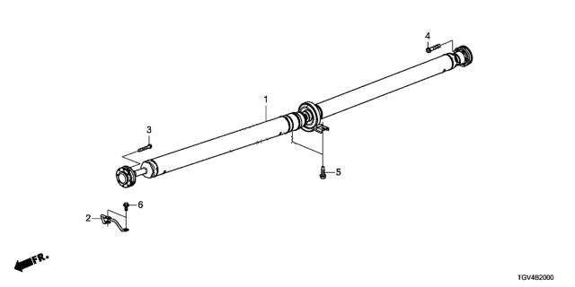 2021 Acura TLX SHAFT, PROPELLER Diagram for 40100TGYA53