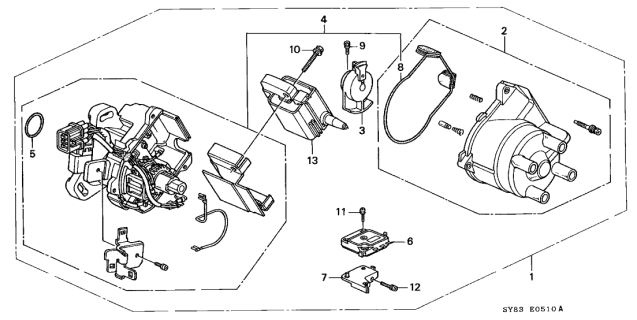 1997 Acura CL O-Ring Diagram for 30110PC6005