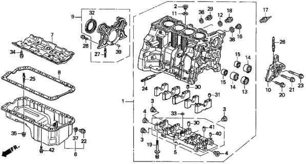 1997 Acura CL  Bolt, Sealing (16MM) Diagram for 11106PT0300