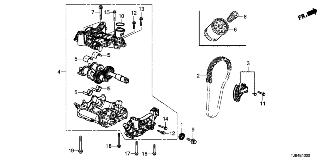 2019 Acura RDX  Pump Assembly, Oil Diagram for 151006B2A01