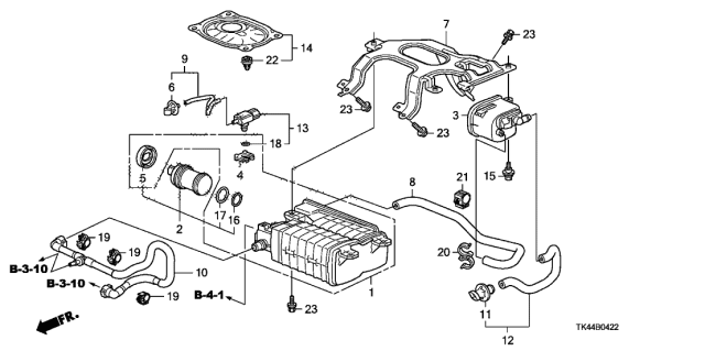 2010 Acura TL  Clip, Drain Tube Diagram for 91593TK5A01