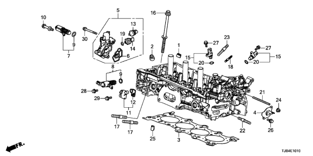 2021 Acura RDX  Cover, Camshaft Holder Diagram for 125135A2A10