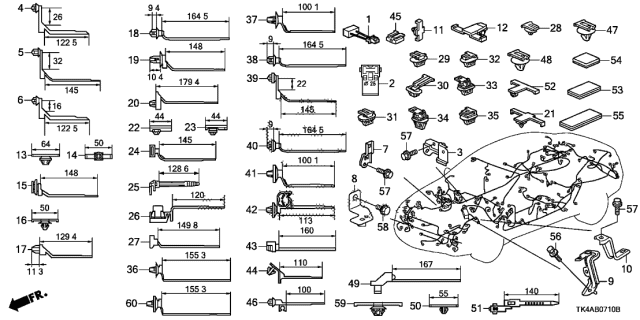 2014 Acura TL  Clip, Wire Harness (110MM) (Natural) Diagram for 91550ST0003