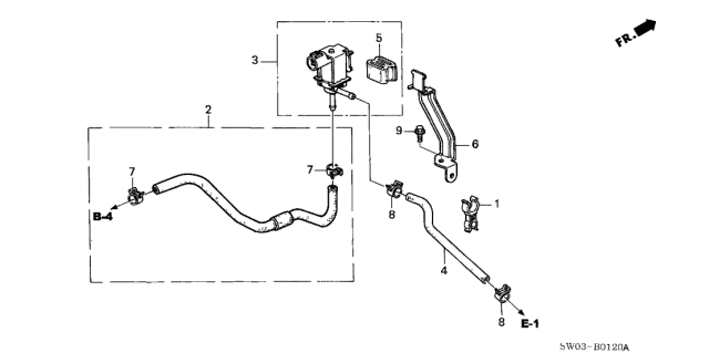2001 Acura NSX  Tube Assembly, Purge Diagram for 17725SL0A50