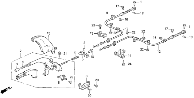 1992 Acura Vigor  Clip, Trim (5Mm) (Graphite Black) Diagram for 91560SE3003ZT