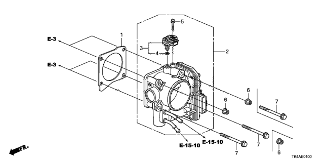 2013 Acura TL Throttle Body, Electronic Control (Gmc1E) Diagram for 16400RN0A01