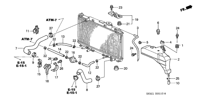 2002 Acura RSX  Tube, Reserve Tank Diagram for 19104PND000