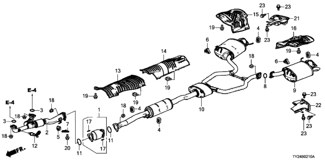 2020 Acura RLX  Catalytic Converter Diagram for 18150R9SA00