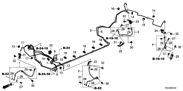 2021 Acura TLX  PIPE D, BRAKE Diagram for 46340TGVA02