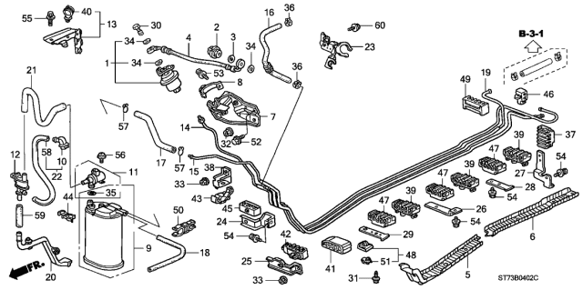 1999 Acura Integra  Screw, Tapping (6X20) Diagram for 90164S04000