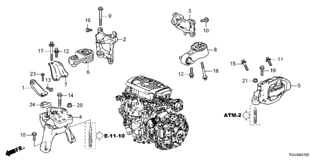 2021 Acura TLX  BOLT, FLANGE (12X40) Diagram for 90162T0AA00