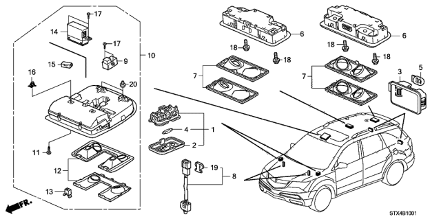 2011 Acura MDX Screw, Tapping Diagram for 36601TK4A01