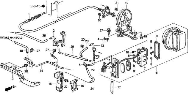 1997 Acura TL  Valve Diagram for 36521P5G003