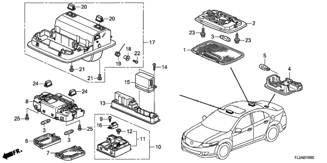 2013 Acura TSX  Bush Diagram for 83251TA0A01