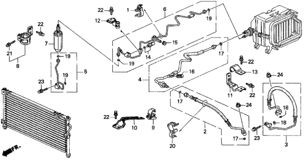 1997 Acura CL Hose, Suction Diagram for 80311SY8A02