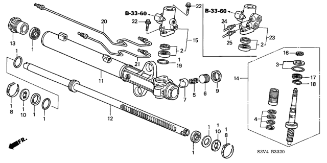 2003 Acura MDX  Seal Kit A, Power Steering (Rotary Valve) Diagram for 06531SJCA01