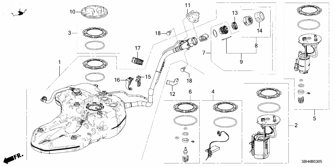 Acura 91957-3BH-A01 COVER B, FUEL FILLER