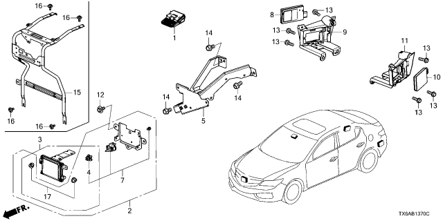 2022 Acura ILX SPACER SET Diagram for 36806T6AJ01