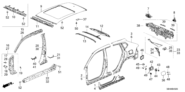 2025 Acura ADX OUTLET, RR. AIR Diagram for 75450TRNH02