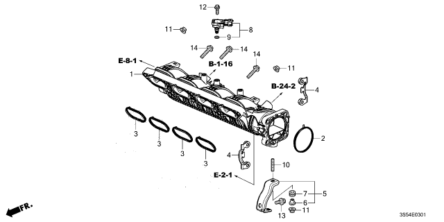 2024 Acura Integra MANIFOLD, IN Diagram for 17100RPYG01