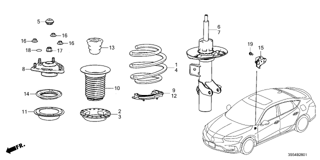 2024 Acura Integra RUBBER, R. FR Diagram for 51402TEXR01