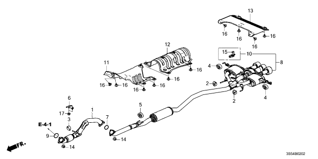 2026 Acura Integra BRKT, EX. MOUNTING Diagram for 18282T60J00