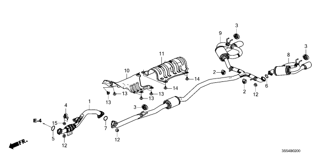 2025 Acura Integra MUFFLER, R. EX Diagram for 18307T22A01