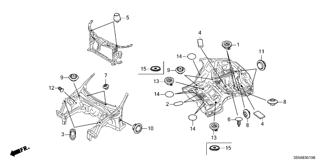 2025 Acura Integra CLIP, TRIM (7MM) Diagram for 90667T2A003
