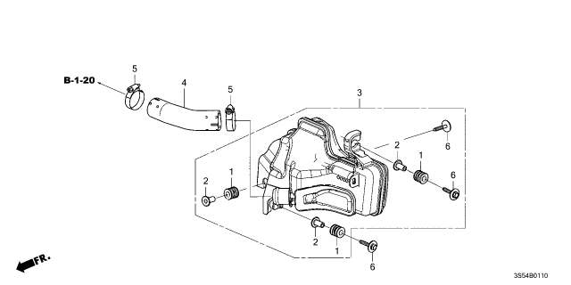 2023 Acura Integra TUBE, RESONATOR Diagram for 1723564AA01