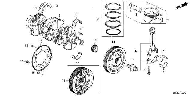 2023 Acura Integra PULLEY, CRANKSHAFT Diagram for 1381064AA01