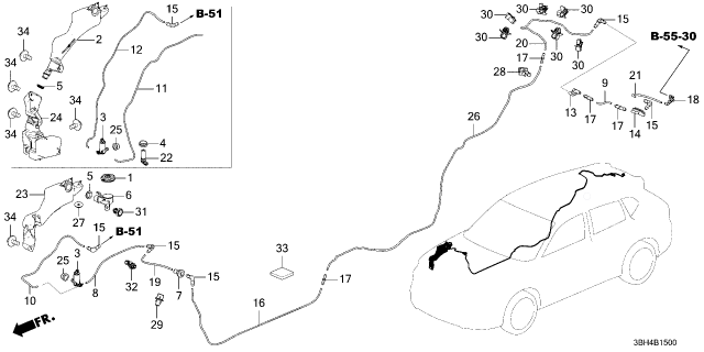 2025 Acura ADX MOTOR, WASHER Diagram for 76806TLAC01
