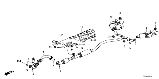 2023 Acura Integra MUFFLER, L. EX Diagram for 18305T22A01
