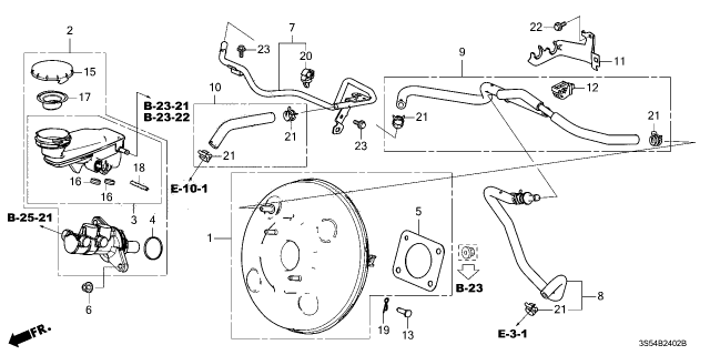 2024 Acura Integra TUBE, MASTER POWER Diagram for 46402T60A11