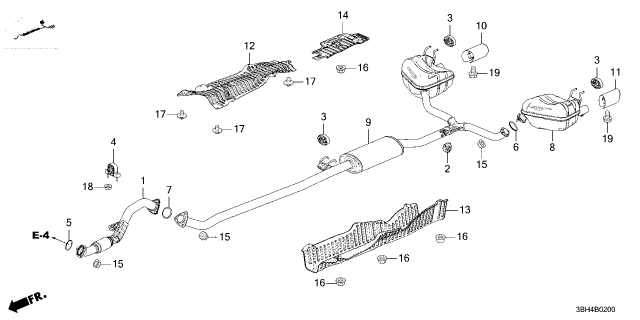 2025 Acura ADX RUBBER, EX. MOUNTING Diagram for 18215TVAA01