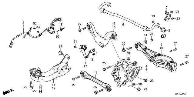 2024 Acura Integra BOLT, FLANGE (8X65) Diagram for 90120TBAA01