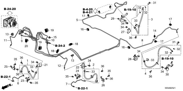 2024 Acura Integra HOSE SET, R. RR Diagram for 01466T60A00